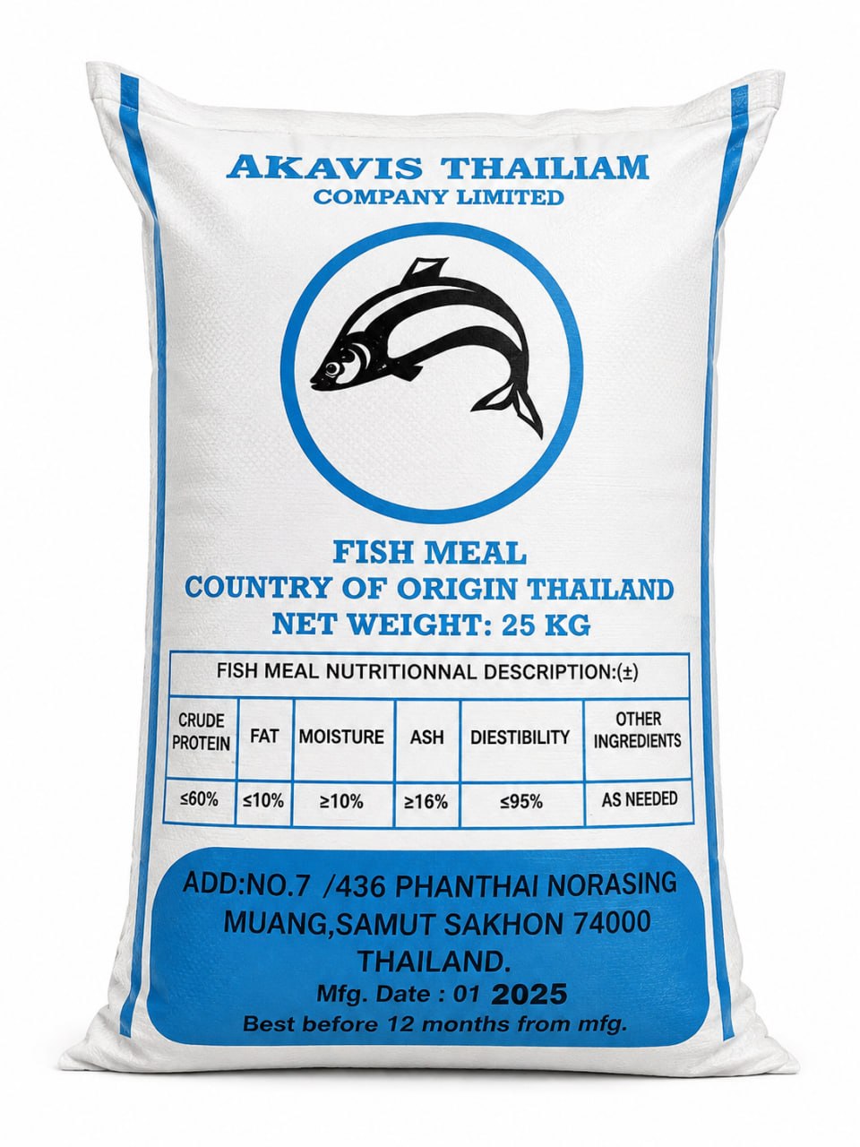 Fish Meal & Dust 62%+ Protine 25 KG Foreign